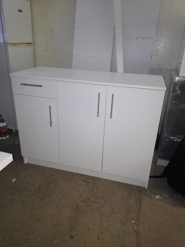 Melamine wardrobe storage with shelves and hanging space